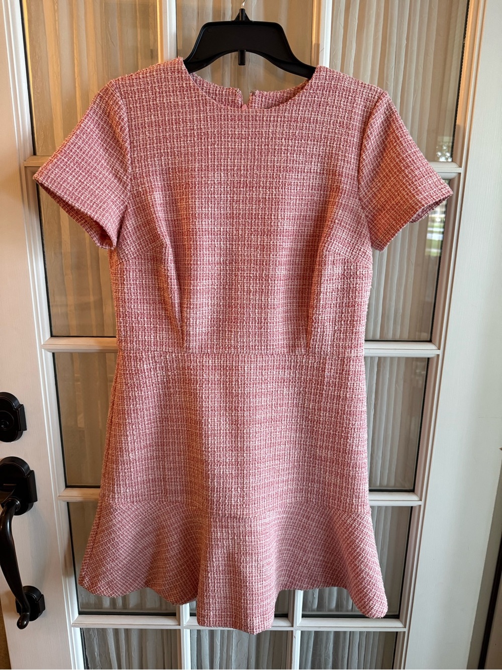 Ann Taylor Women's 6 Petite Pink Tweed Fit-and-Flare Dress Workwear